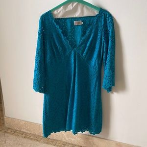 Alice & trixie turquoise eyelet dress